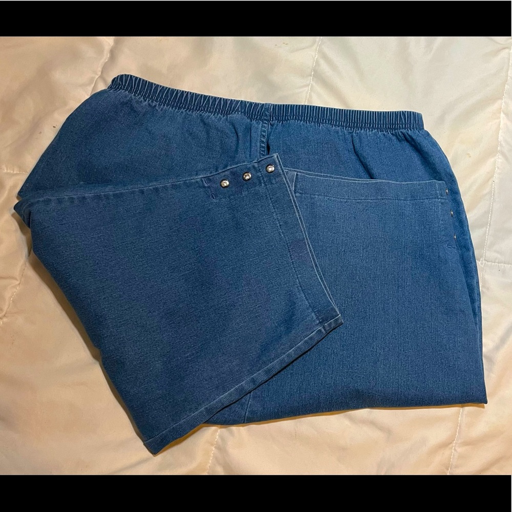 JMS Just My Size Denim Elastic Waist Pull On Shorts woman’s Size 2X 18W-20W
